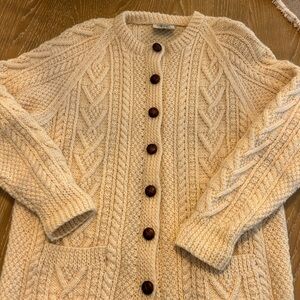 Irish 100% pure new wool cardigan